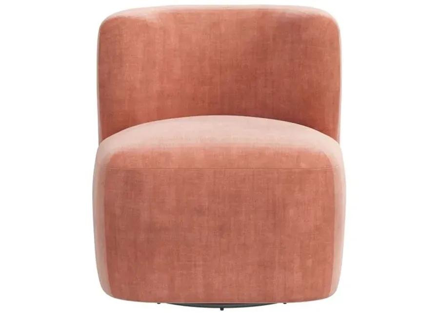 Kinsley Swivel Chair - Velvet - Handcrafted