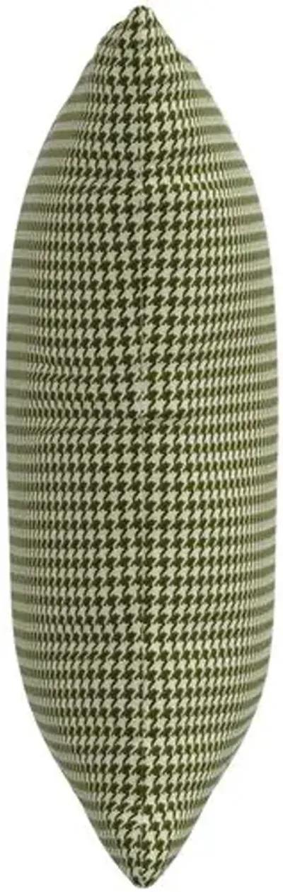 Henry Pillow - Houndstooth Avocado