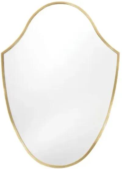 Crest Wall Mirror - Natural Brass - Regina Andrew