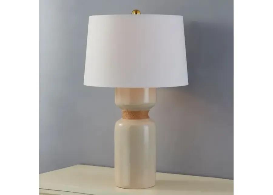 Mindy Column Table Lamp - Ivory Crackle