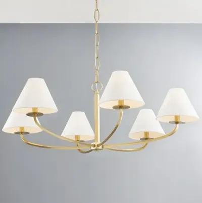 Stacey 6-Light Chandelier - Small - Gold