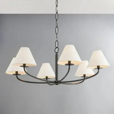 Stacey 6-Light Chandelier - Small - Black