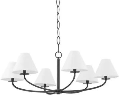 Stacey 6-Light Chandelier - Small - Black