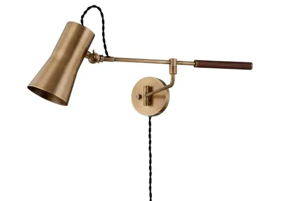 Lauren Liess - Novel Plug-In Wall Sconce - Brown