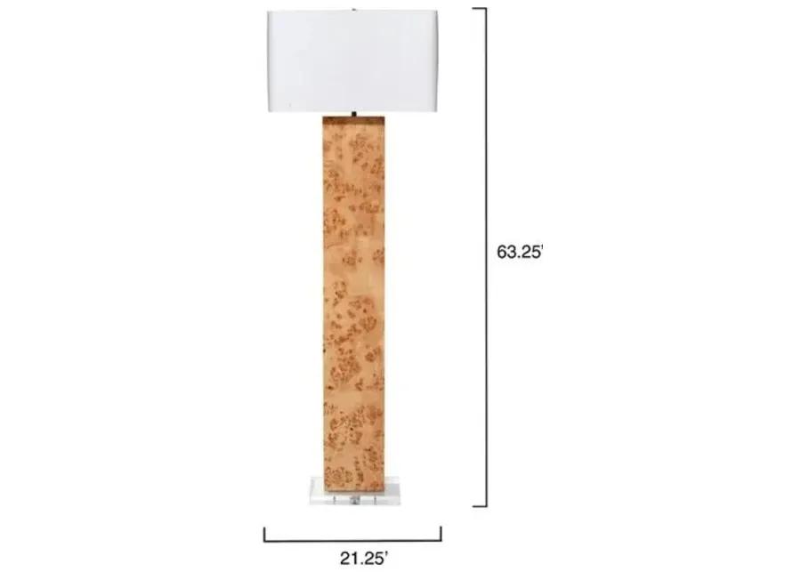 Parallel Burl Floor Lamp - Natural - Jamie Young Co.