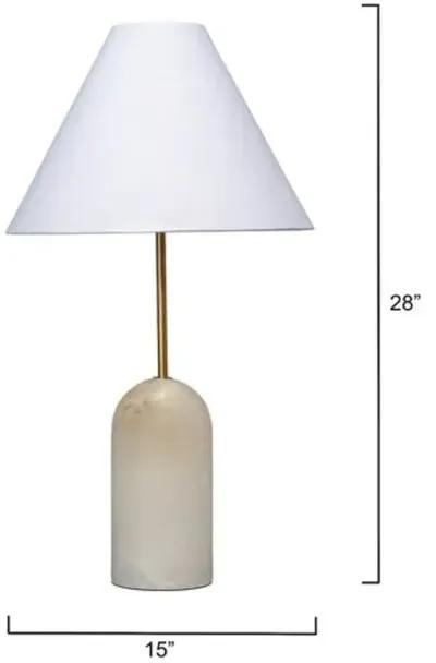 Holt Table Lamp - Natural Travertine - Jamie Young Co. - Ivory