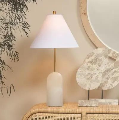 Holt Table Lamp - Natural Travertine - Jamie Young Co. - Ivory