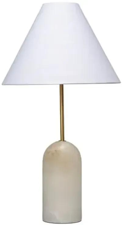 Holt Table Lamp - Natural Travertine - Jamie Young Co. - Ivory