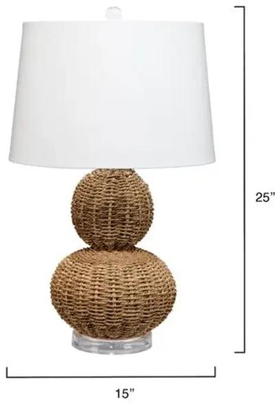 Sebastian Seagrass Table Lamp - Natural - Jamie Young Co. - Brown