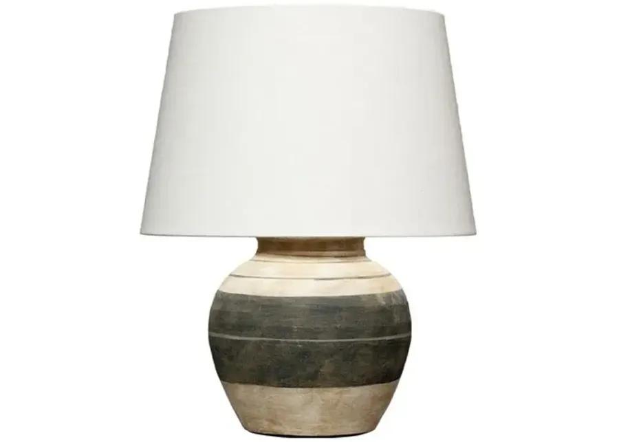 Bernard Table Lamp - Beige/Dark Grey - Jamie Young Co.