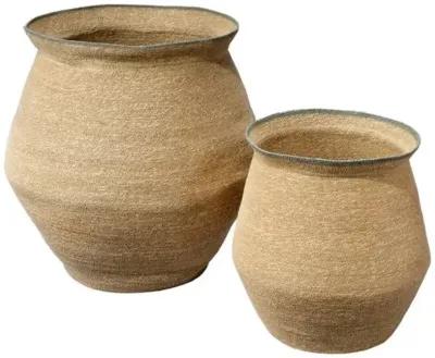 Set of 2 Cobra Baskets - Natural Seagrass - Jamie Young Co. - Brown