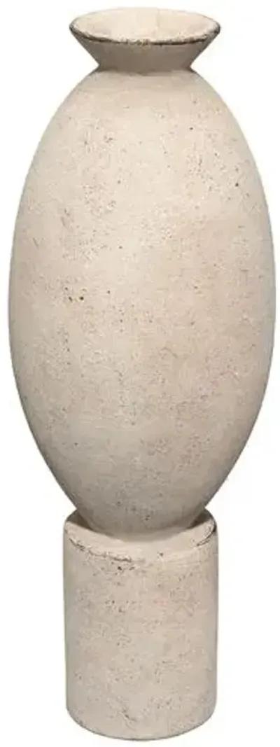 Elevated Decorative Ceramic Vase - Jamie Young Co. - Ivory