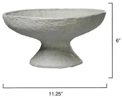 Garden Cotton Mache Pedestal Bowl - Jamie Young Co. - Green