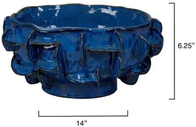 Helios Ceramic Bowl - Jamie Young Co. - Handcrafted - Blue