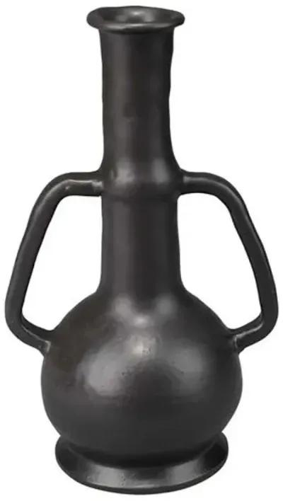 Horton Handled Ceramic Vase - Black - Jamie Young Co.