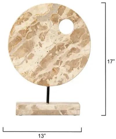 Satellite Marble Sculpture Stand - Cream - Jamie Young Co. - Ivory