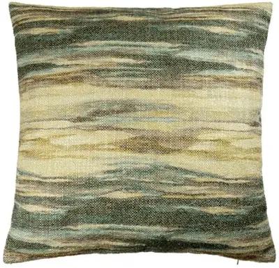 Cora Abstract Pillow - Olive/Teal/Plum - The Piper Collection - Handcrafted