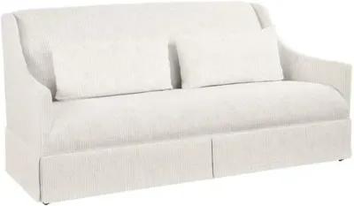 Dawes Skirted Sofa - Inside Out Ticking Stripe - Handcrafted