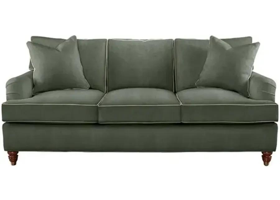 Kate Sofa - Crypton Velvet/Contrast Welt - Handcrafted