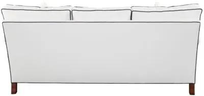 Kate Extra Long Sofa - White/Navy Crypton - Miles Talbott - Handcrafted