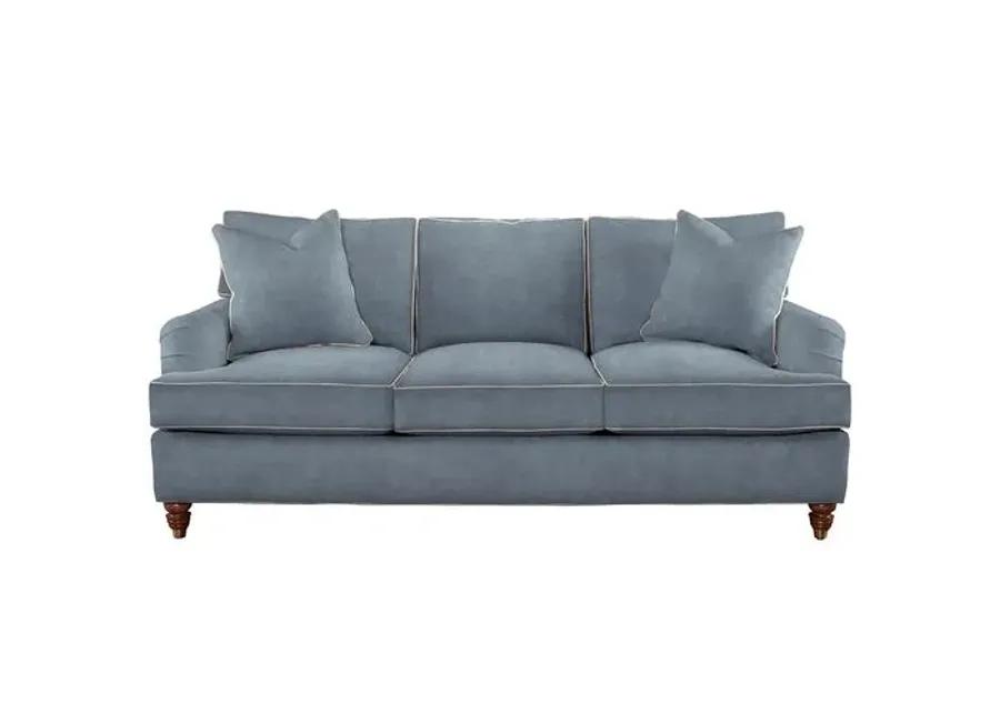 Kate Queen Sleeper Sofa - Crypton Velvet/Contrast Welt - Handcrafted