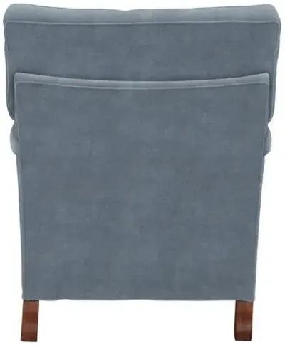 Kate Chair - Crypton Velvet - Handcrafted - Blue