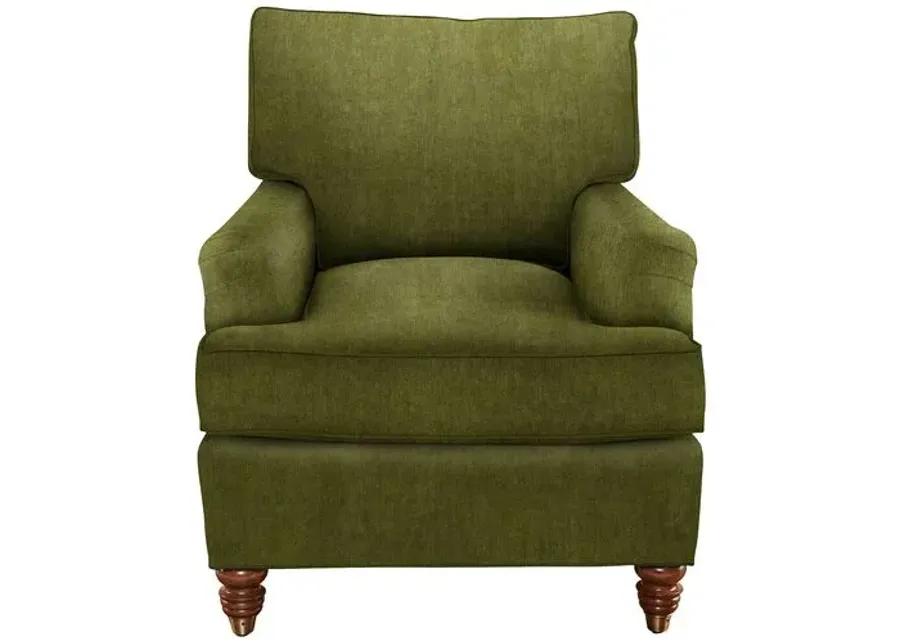 Kate Chair - Crypton Velvet - Handcrafted - Green