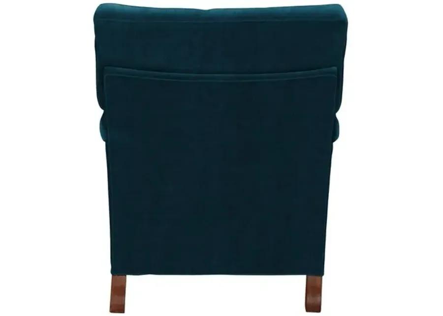 Kate Chair - Crypton Velvet - Handcrafted - Blue