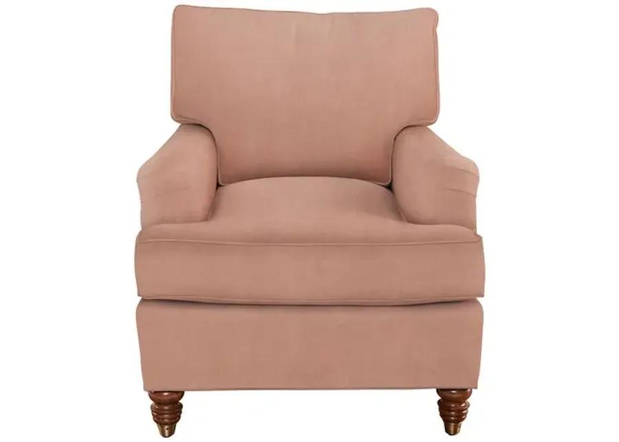 Kate Chair - Crypton Velvet - Handcrafted - Pink