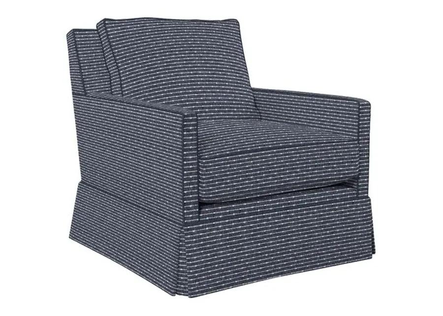 Auburn Club Chair - Marina Stripe - Hancrafted in the USA