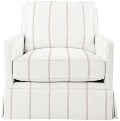 Auburn Club Chair - Jamie Stripe - Hancrafted in the USA