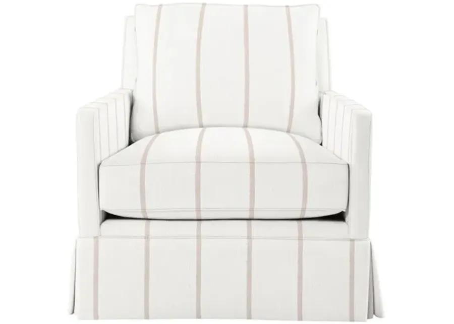 Auburn Club Chair - Jamie Stripe - Hancrafted in the USA