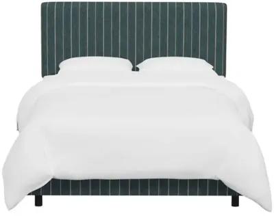 Novak Bed - Pinstripe - Handcrafted - Blue