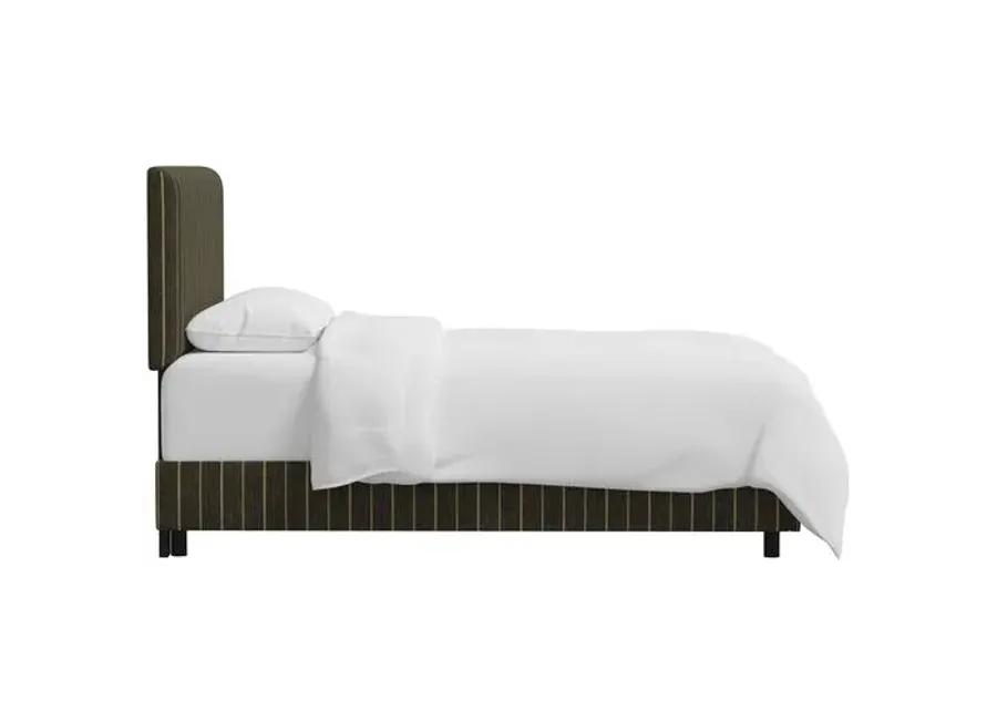 Novak Bed - Pinstripe - Handcrafted - Gray