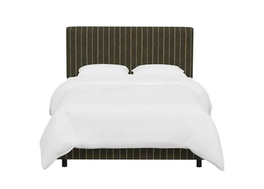 Novak Bed - Pinstripe - Handcrafted - Gray