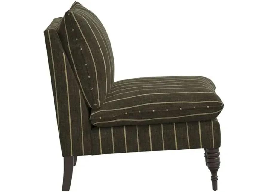 Daphne Slipper Chair - Pinstripe - Gray