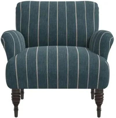 Nicolette Club Chair - Pinstripe - Hancrafted in the USA