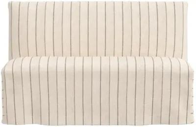 Edith Slipcover Dining Banquette - Pinstripe - Beige