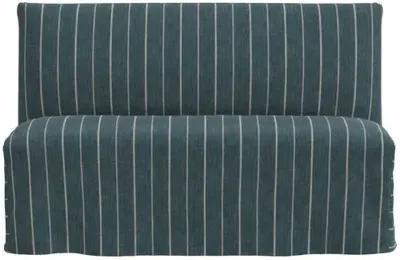 Edith Slipcover Dining Banquette - Pinstripe - Blue