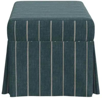 Hayworth Storage Bench - Pinstripe - Blue