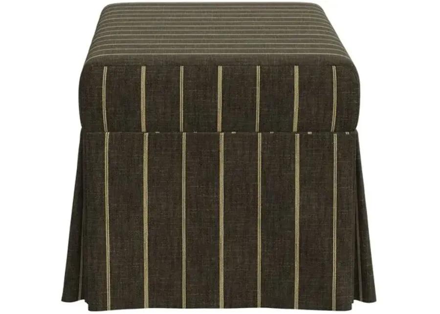 Hayworth Storage Bench - Pinstripe - Gray