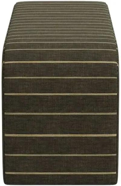 Celia Waterfall Bench - Pinstripe - Gray