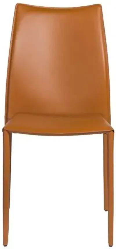 Set of 2 Calara Stacking Chairs - Brown