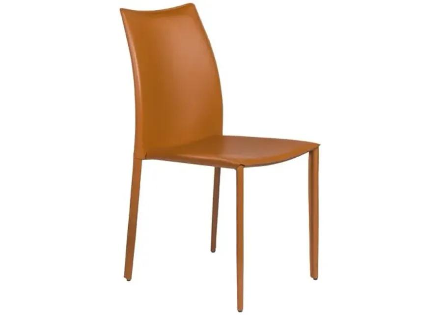 Set of 2 Calara Stacking Chairs - Brown