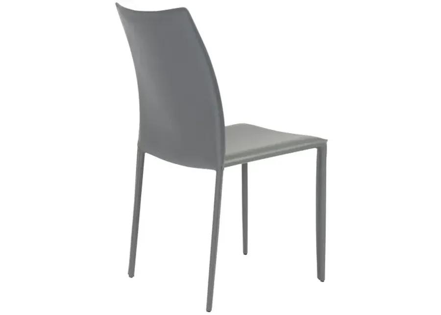 Set of 2 Calara Stacking Chairs - Gray