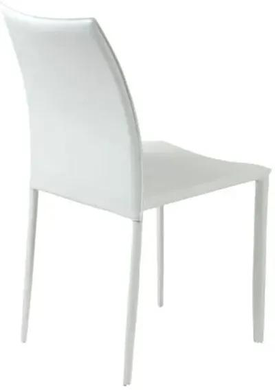 Set of 2 Calara Stacking Chairs - White