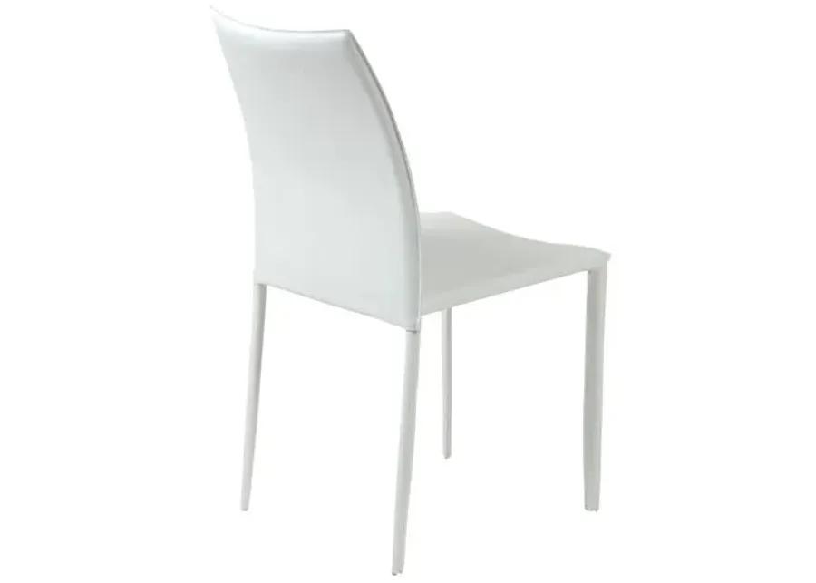 Set of 2 Calara Stacking Chairs - White