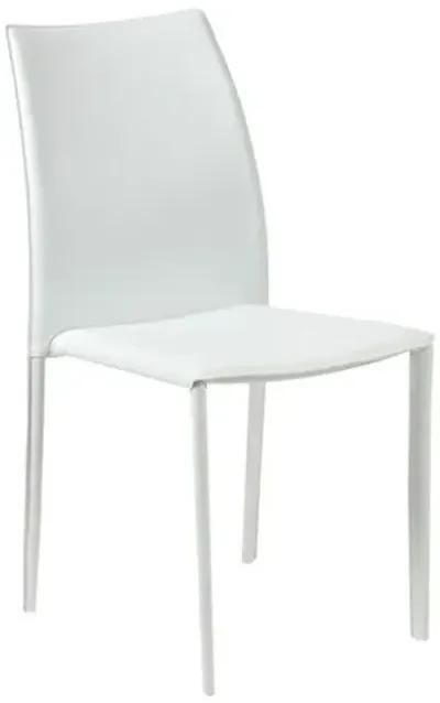 Set of 2 Calara Stacking Chairs - White