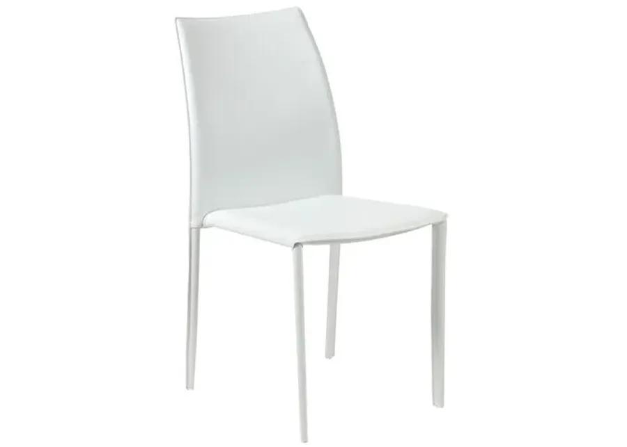 Set of 2 Calara Stacking Chairs - White