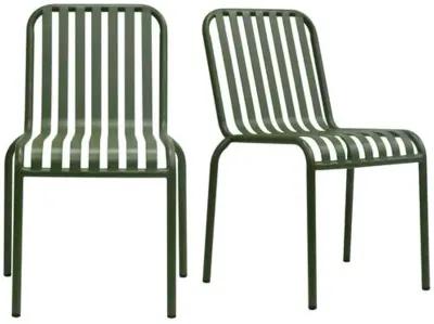 Set of 2 Arboria Outdoor Side Chairs - Green